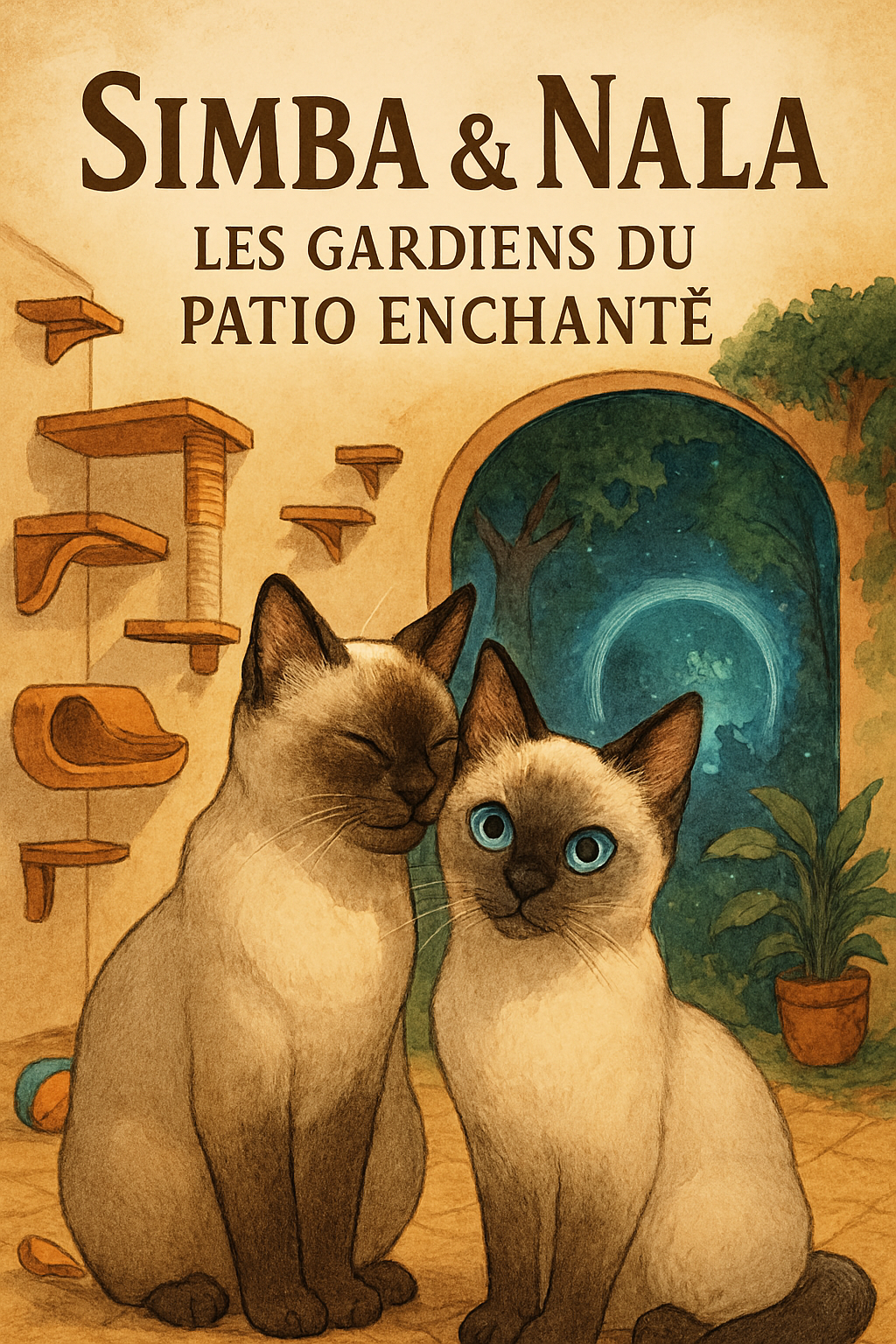 Simba et Nala - Les gardiens du patio enchanté